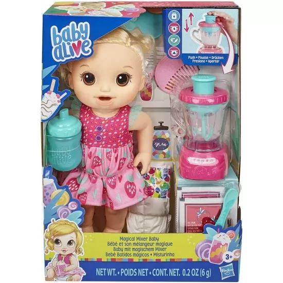 Papusa Baby Alive cu mixer pentru capsuni Papusa Baby Alive cu mixer pentru capsuni