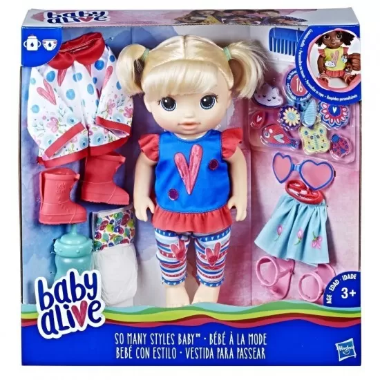Papusa Baby Alive Rain or Shine cu hainute de schimb Papusa Baby Alive Rain or Shine cu hainute de schimb