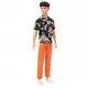Papusa baiat Barbie Fashionistas Ken cu camasa cu imprimeu tropical Papusa baiat Barbie Fashionistas Ken cu camasa cu imprimeu tropical