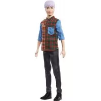 Papusa baiat Barbie Fashionistas cu camasa in carouri