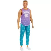 Papusa baiat Barbie Fashionistas cu maieu Malibu violet