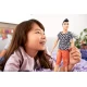Papusa Ken Barbie Fashionistas cu tricou alb negru mozaic