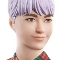 Papusa Ken Barbie Fashionistas Pink Hairstyle