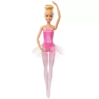 Papusa Barbie balerina blonda cu costum roz