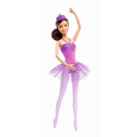 Papusa Barbie balerina cu costum violet Papusa Barbie balerina cu costum violet