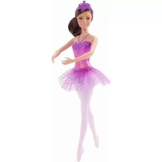 Papusa Barbie balerina cu costum violet Papusa Barbie balerina cu costum violet