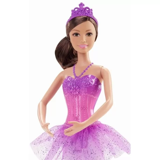 Papusa Barbie balerina cu costum violet Papusa Barbie balerina cu costum violet