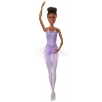 Papusa Barbie balerina creola cu costum lila