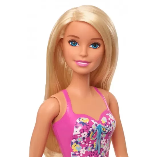 Papusa Barbie blonda cu costum de baie in doua culori Papusa Barbie blonda cu costum de baie in doua culori
