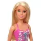 Papusa Barbie blonda cu costum de baie in doua culori Papusa Barbie blonda cu costum de baie in doua culori
