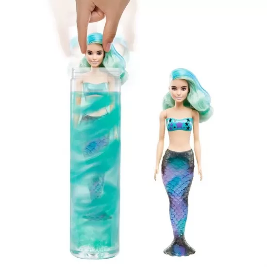 Papusa Barbie Color Reveal Wave Sirena surpriza Papusa Barbie Color Reveal Wave Sirena surpriza