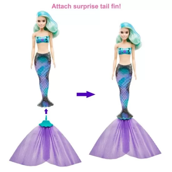 Papusa Barbie Color Reveal Wave Sirena surpriza Papusa Barbie Color Reveal Wave Sirena surpriza