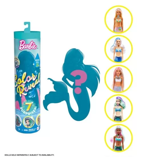 Papusa Barbie Color Reveal Wave Sirena surpriza Papusa Barbie Color Reveal Wave Sirena surpriza