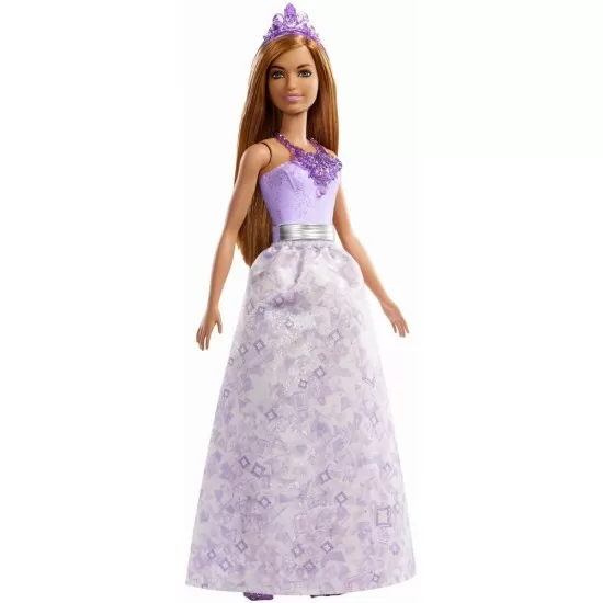Papusa Barbie Dreamtopia printesa cu colier mov