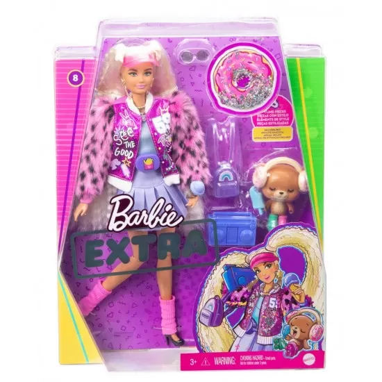 Papusa Barbie Extra Style blonda cu codite Papusa Barbie Extra Style blonda cu codite