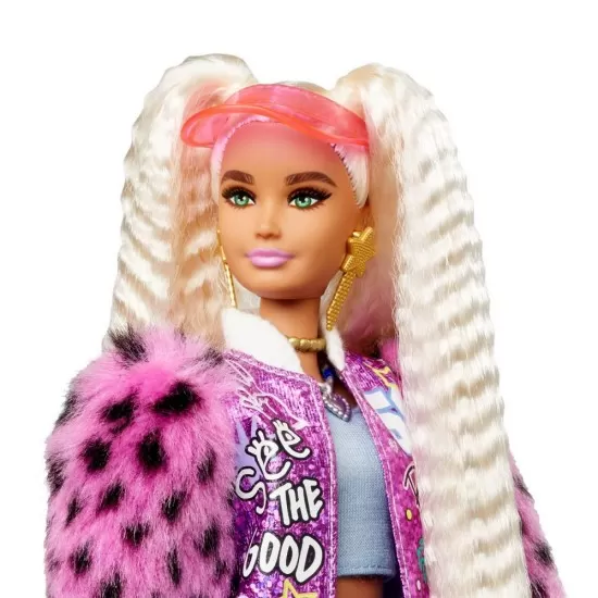 Papusa Barbie Extra Style blonda cu codite Papusa Barbie Extra Style blonda cu codite