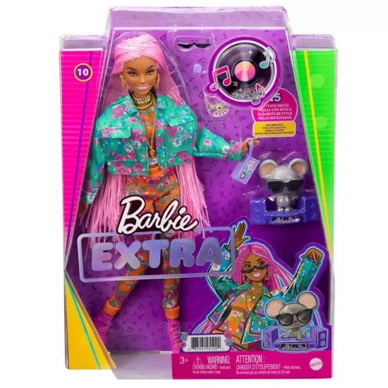 Papusa Barbie Extra Style cu codite impletite