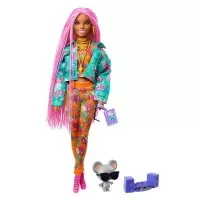 Papusa Barbie Extra Style cu codite impletite