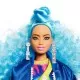 Papusa Barbie Extra Style cu par albastru carliontat