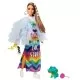 Papusa Barbie Extra Style cu rochie curcubeu Papusa Barbie Extra Style cu rochie curcubeu