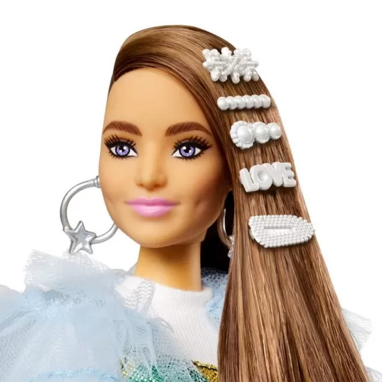Papusa Barbie Extra Style cu rochie curcubeu Papusa Barbie Extra Style cu rochie curcubeu