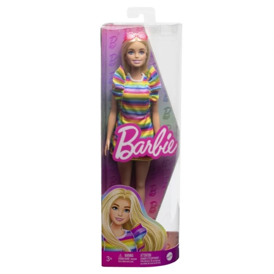Papusa Barbie Fashionistas blonda cu aparat dentar Papusa Barbie Fashionistas blonda cu aparat dentar