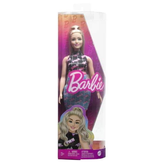 Papusa Barbie Fashionistas blonda cu borseta roz Papusa Barbie Fashionistas blonda cu borseta roz