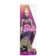 Papusa Barbie Fashionistas blonda cu borseta roz Papusa Barbie Fashionistas blonda cu borseta roz