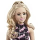Papusa Barbie Fashionistas blonda cu borseta roz Papusa Barbie Fashionistas blonda cu borseta roz