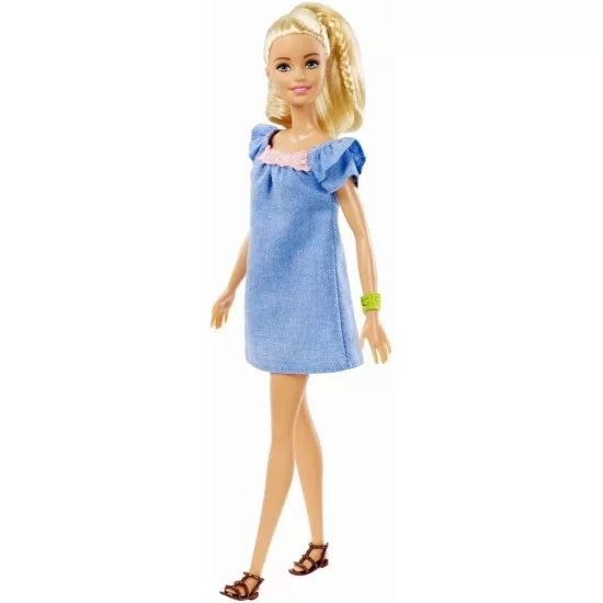 Papusa Barbie Fashionistas blonda cu hainute de schimb Papusa Barbie Fashionistas blonda cu hainute de schimb