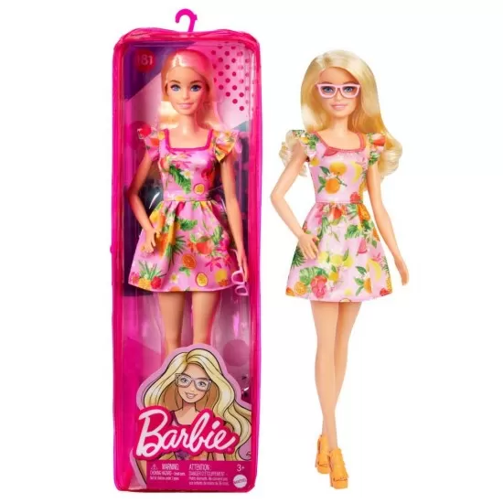 Papusa Barbie Fashionistas blonda cu ochelari Papusa Barbie Fashionistas blonda cu ochelari