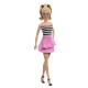 Papusa Barbie Fashionistas blonda cu fusta roz