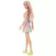 Papusa Barbie Fashionistas blonda cu suvite mov Papusa Barbie Fashionistas blonda cu suvite mov