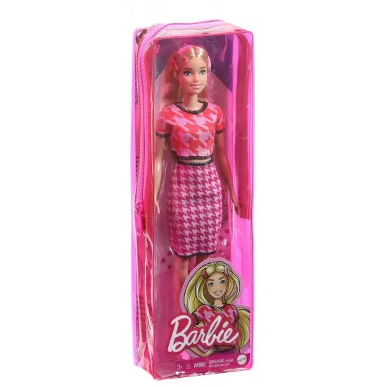 Papusa Barbie Fashionistas blonda cu tinuta casual roz Papusa Barbie Fashionistas blonda cu tinuta casual roz