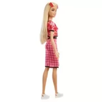 Papusa Barbie Fashionistas blonda cu tinuta casual roz