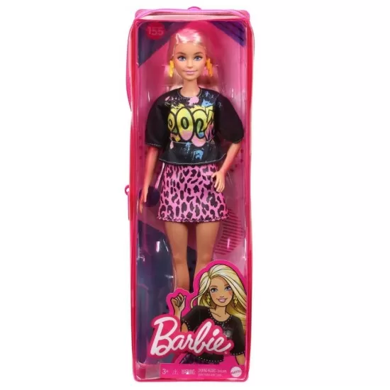 Papusa Barbie Fashionistas blonda cu tinuta de vara rock Papusa Barbie Fashionistas blonda cu tinuta de vara rock