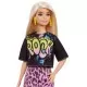 Papusa Barbie Fashionistas blonda cu tinuta de vara rock Papusa Barbie Fashionistas blonda cu tinuta de vara rock