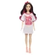 Papusa Barbie Fashionistas bruneta cu rochita sport Papusa Barbie Fashionistas bruneta cu rochita sport