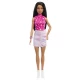 Papusa Barbie Fashionistas bruneta cu top cu stelute Papusa Barbie Fashionistas bruneta cu top cu stelute