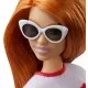 Papusa Barbie Fashionista cu fustita si tricou curcubeu Papusa Barbie Fashionista cu fustita si tricou curcubeu