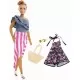 Papusa Barbie Fashionistas cu coc si hainute de schimb Papusa Barbie Fashionistas cu coc si hainute de schimb