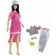 Papusa Barbie Fashionistas bruneta cu tinuta de schimb Papusa Barbie Fashionistas bruneta cu tinuta de schimb