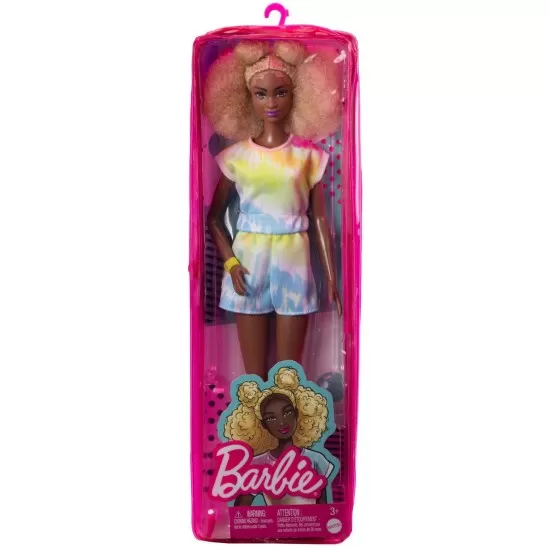 Papusa Barbie Fashionistas cu par afro blond Papusa Barbie Fashionistas cu par afro blond