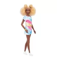 Papusa Barbie Fashionistas cu par afro blond
