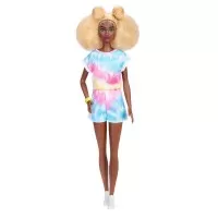 Papusa Barbie Fashionistas cu par afro blond
