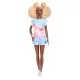 Papusa Barbie Fashionistas cu par afro blond Papusa Barbie Fashionistas cu par afro blond