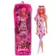 Papusa Barbie Fashionista cu par roz si picior protetic Papusa Barbie Fashionista cu par roz si picior protetic