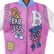 Papusa Barbie Fashionistas cu parul afro si jacheta lila