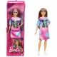 Papusa Barbie Fashionistas cu parul blond si rochita sport