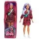 Papusa Barbie Fashionistas cu parul mov si rochita cu stelute Papusa Barbie Fashionistas cu parul mov si rochita cu stelute